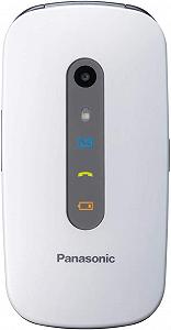 Телефон 2.4" Panasonic KX-TU456 / 32Mb / 1-SIM / Bluetooth 3.0 / FM / Ударостійкий MIL-STD-810G / SD-слот / Камера 0.3Мп / 1000мАг / Ліхтарик / Кнопка підтримки / Великі клавіші / Білий - Фото 1