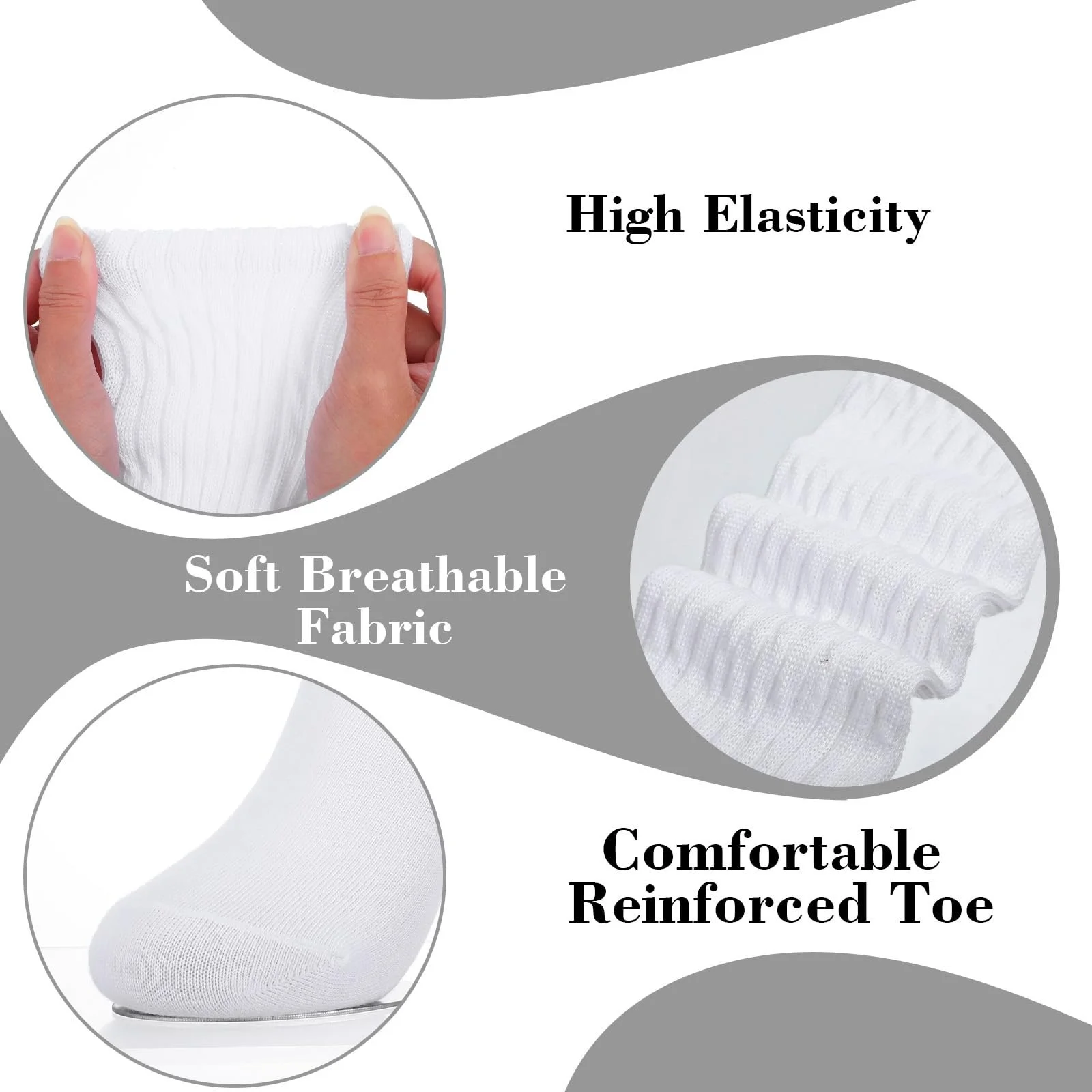 Бавовняні шкарпетки до середини ікри, шкарпетки-гумки, 2 пари, фото №5