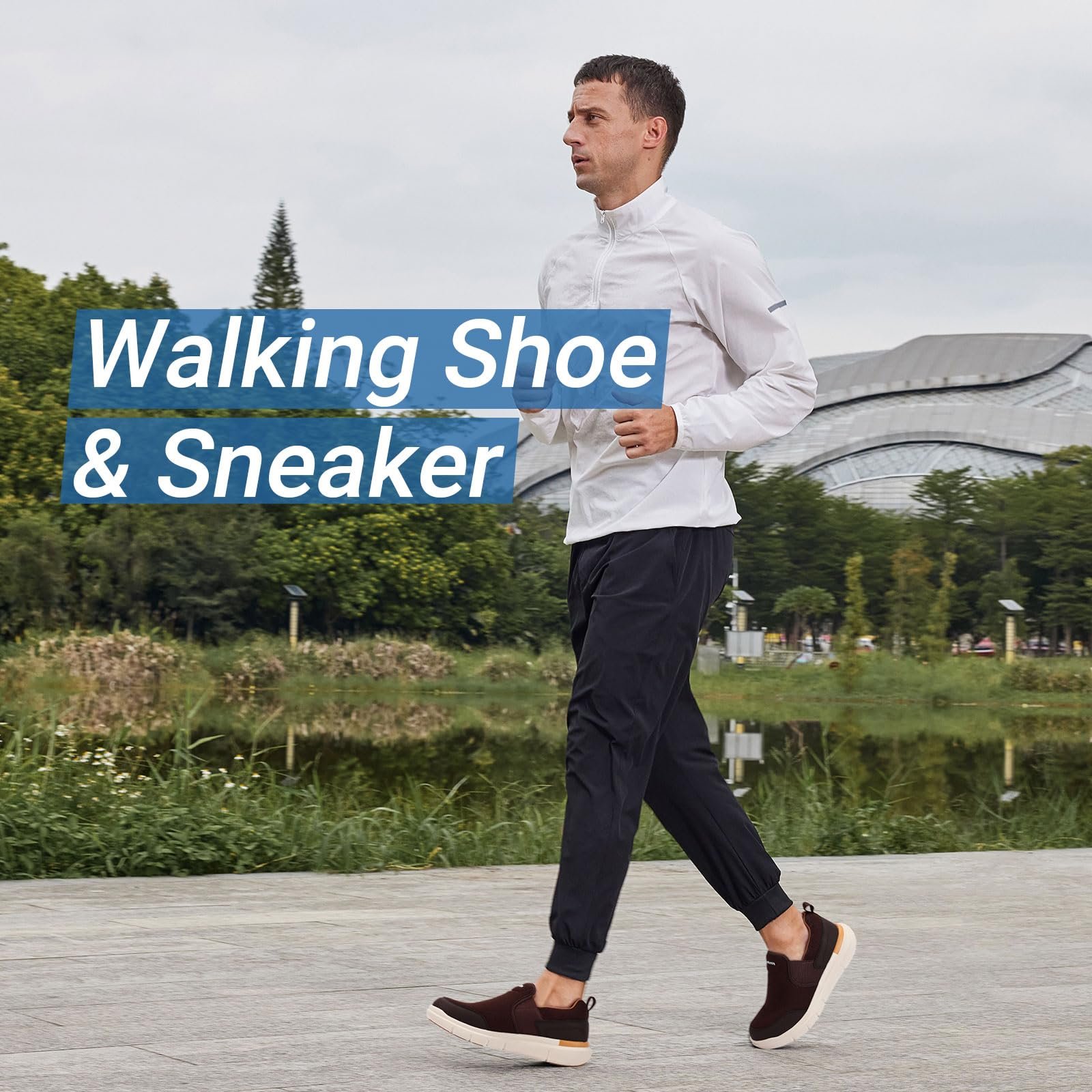 Кроссовки FitVille Без шнурков Мужские Очень широкие Нескользящие Для ходьбы Широкие Для улицы Удобные Легкие Дышащие Повседневные, фото №6