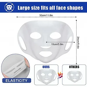 Маска для обличчя Силіконова маска для чоловіків жінок для листової маски synthetic.ua - Фото 1