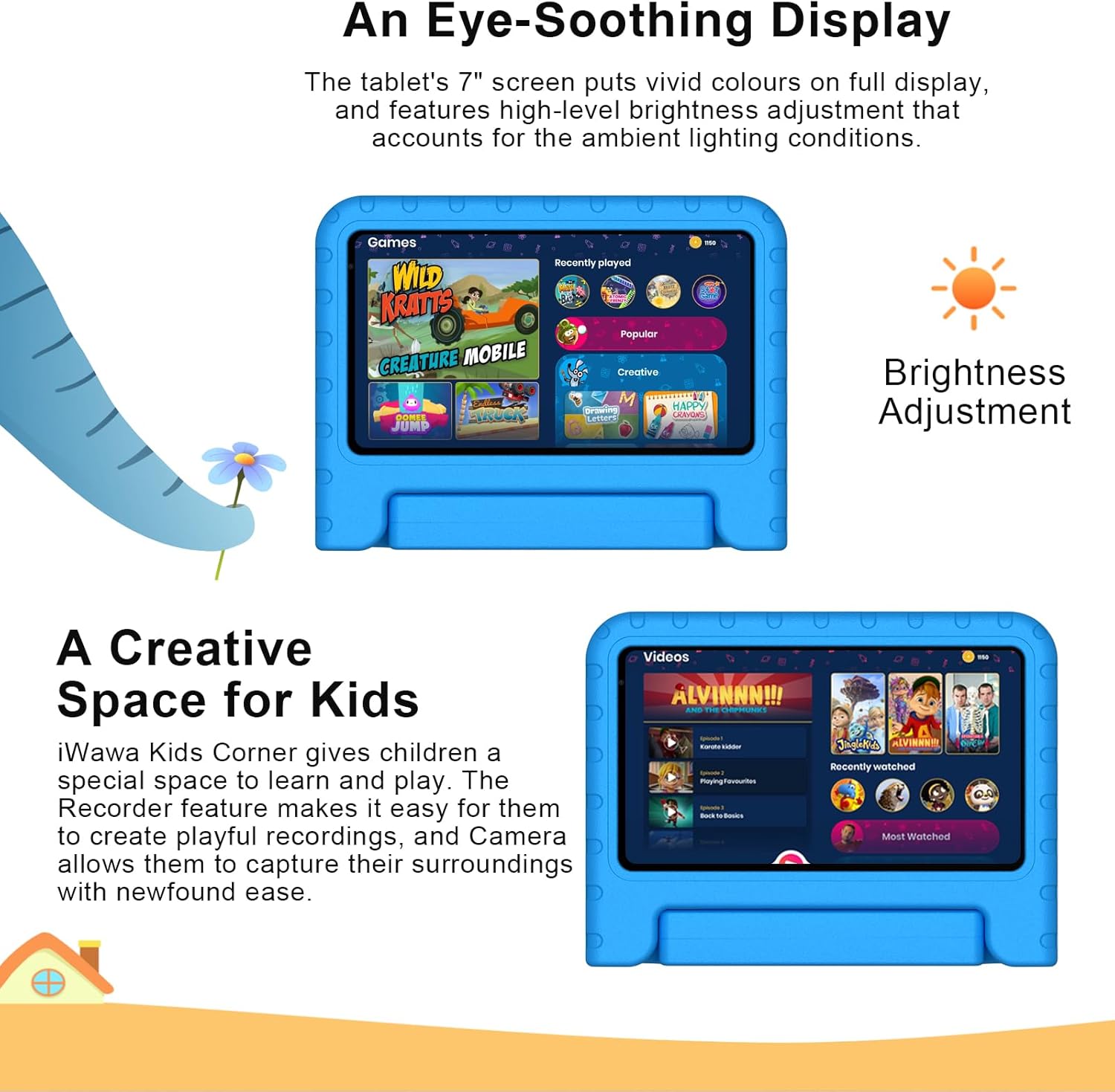 Планшет 7" JUSYEA J8 4/64Gb 4 ядра Android 13 Черный, фото №4 Планшет 7" JUSYEA J8 4/64Gb 4 ядра Android 13 Черный, фото №4