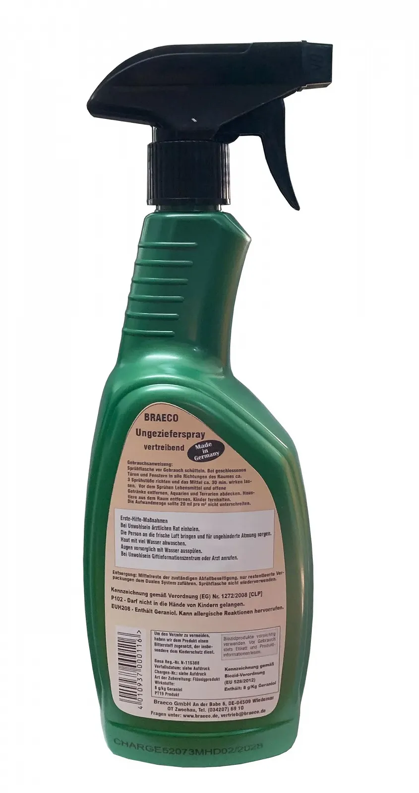 Спрей от вредителей Braeco PT 19 3 x 750 ml + жетон для тележки ILODA, фото №3