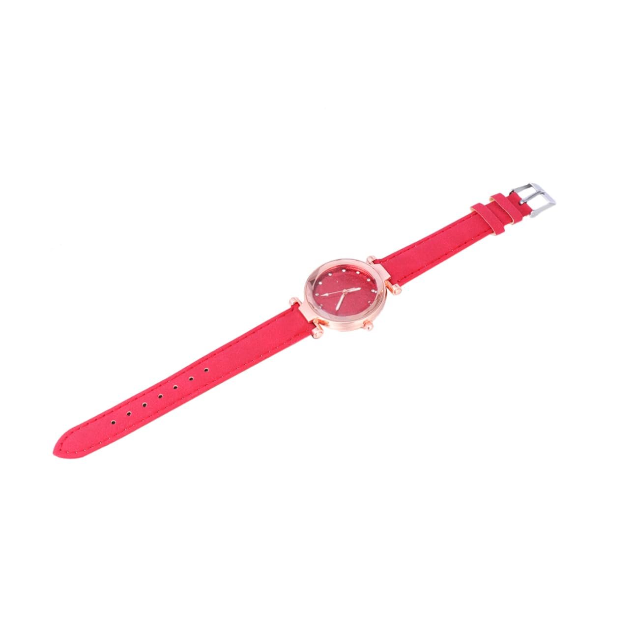 Женские часы Healvian Дизайн Звездное небо Кварцевые часы Блестящие Красный и Синий, фото №1