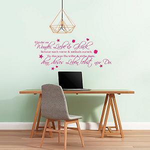 Наклейка на стіну Wandkings Glaube an Wunder Німецький текст 50 x 21 см Рожева synthetic.ua - Фото 1