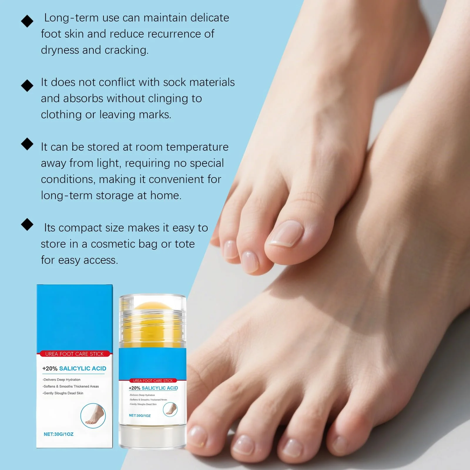 Крем для ног Urea Cream 60% увлажняющий в стике 30 г x 2 шт., фото №4