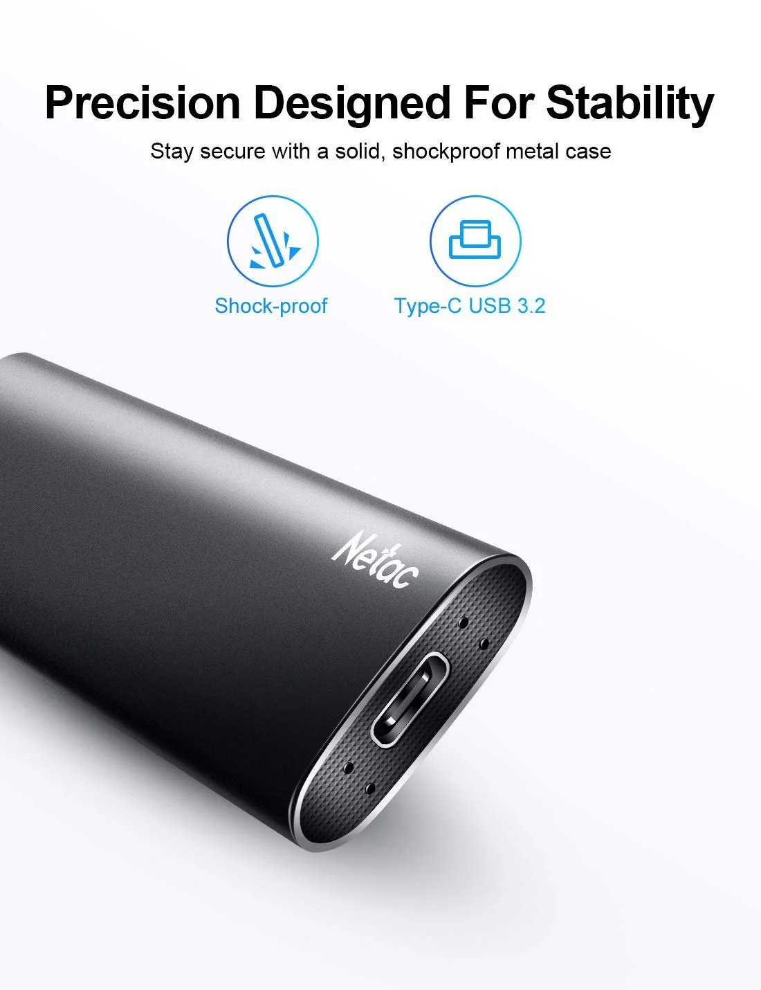 Зовнішній SSD накопичувач Netac 2ТБ USB 3.2 Gen 2 Aluminum, фото №3