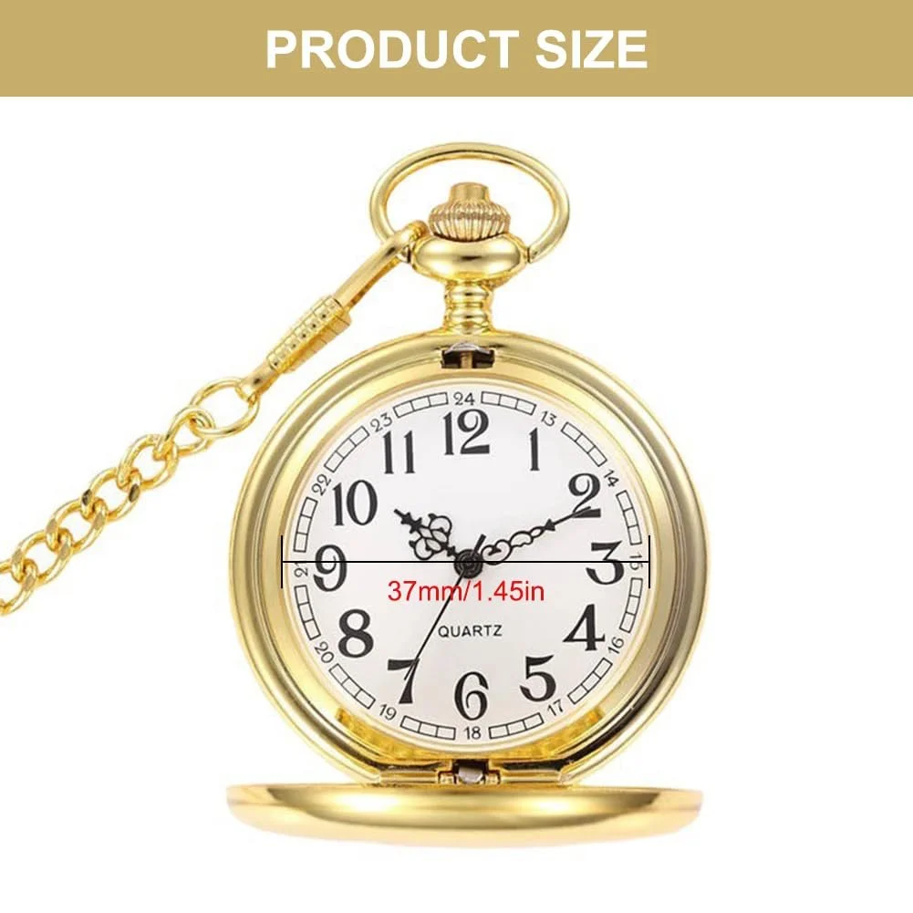 Карманные часы Cerioll Винтажные, Ретро Кварц с цепочкой, Антикварные часы с арабскими цифрами, Классические мужские карманные часы, Золотой, фото №2 Карманные часы Cerioll Винтажные, Ретро Кварц с цепочкой, Антикварные часы с арабскими цифрами, Классические мужские карманные часы, Золотой, фото №2