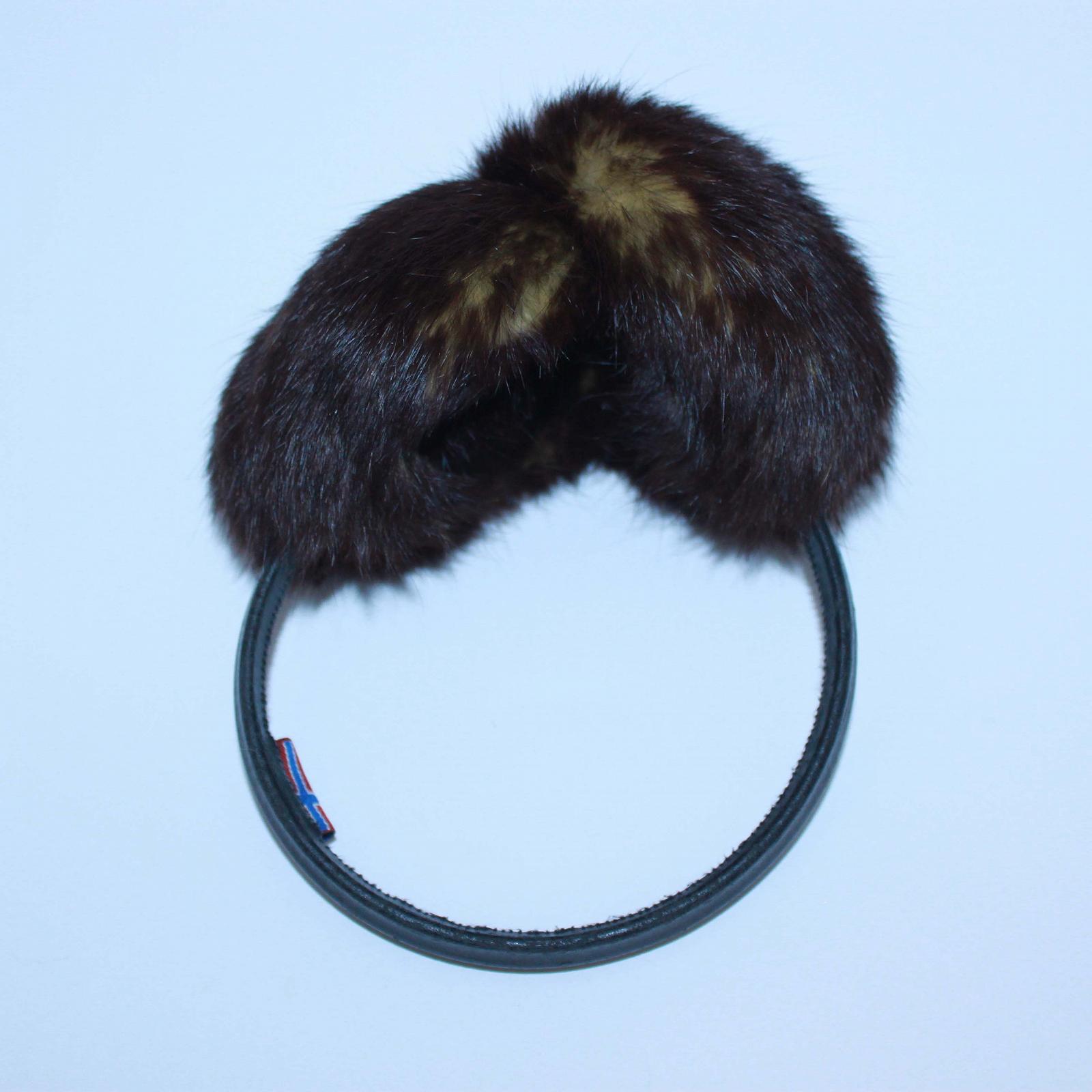 Меховые наушники SnowyWin Натуральный Мех Кролика Коричневый 010755, фото №5