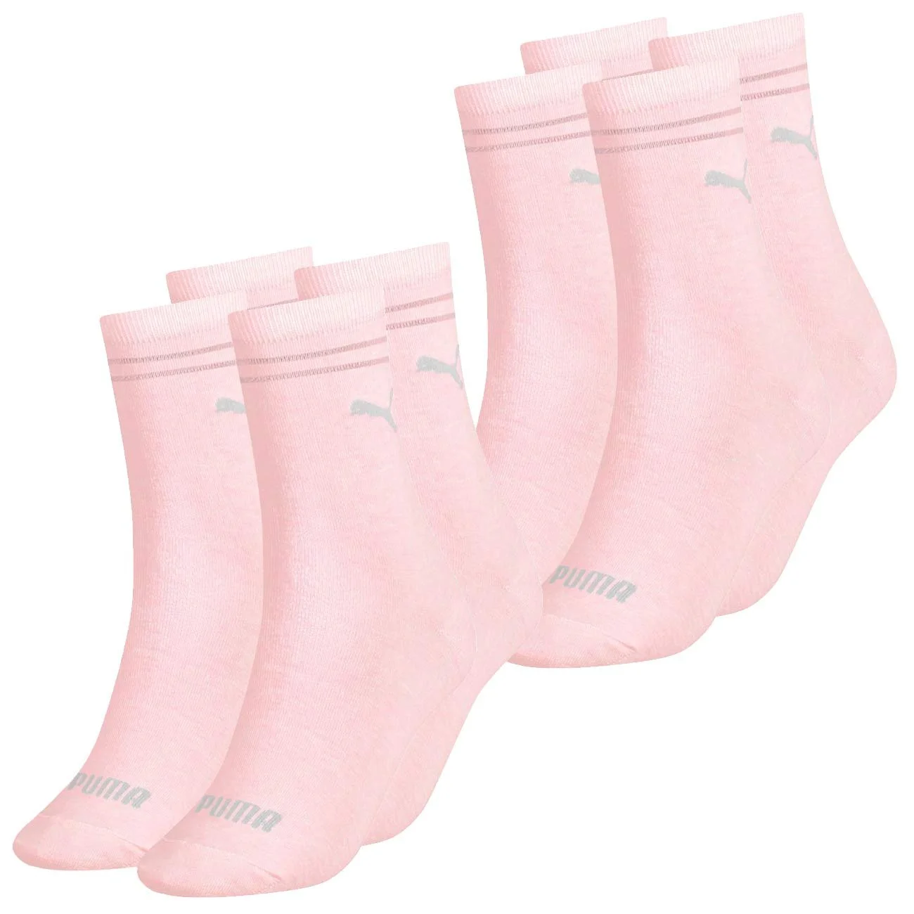 Шкарпетки PUMA Спортивні Жіночі Набір 4 шт. Чорний Білий Сірий Рожевий 39-42 Бавовна, фото №1