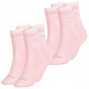 Шкарпетки PUMA Спортивні Жіночі Набір 4 шт. Чорний Білий Сірий Рожевий 39-42 Бавовна - Фото 1