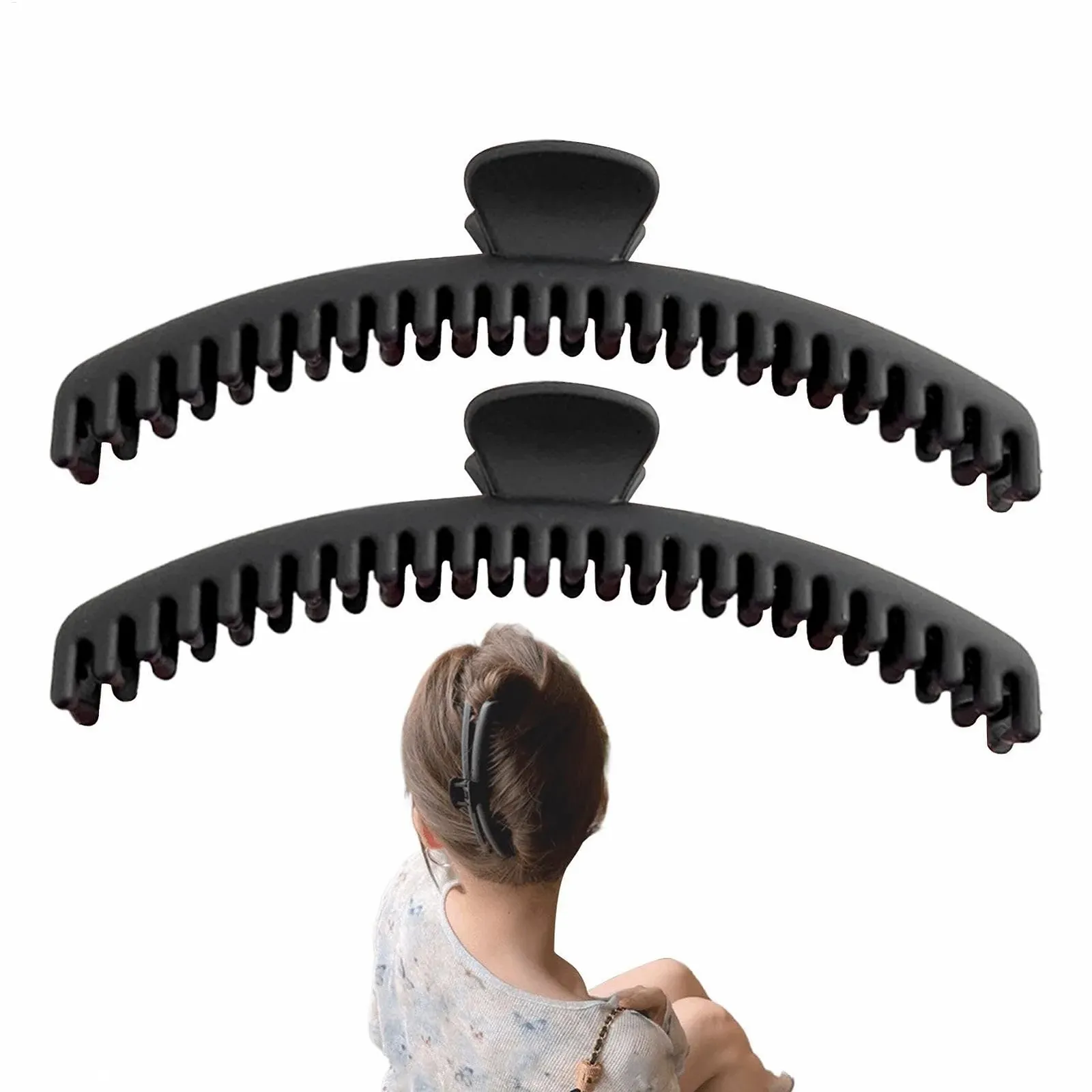 Заколка для волос Bexdug, 2 шт, матированные заколки, заколки для волос для женщин, аксессуары для укладки, тонкие заколки для волос, банановые заколки для прямых волос, фото №8