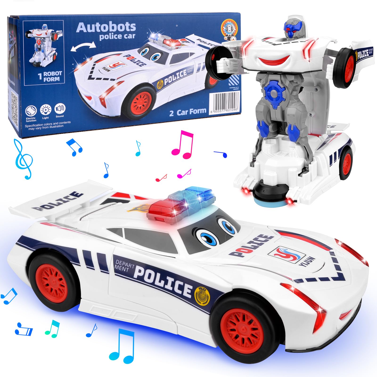 Іграшка машина трансформер Vibbang Universal Deformation Police, фото №1