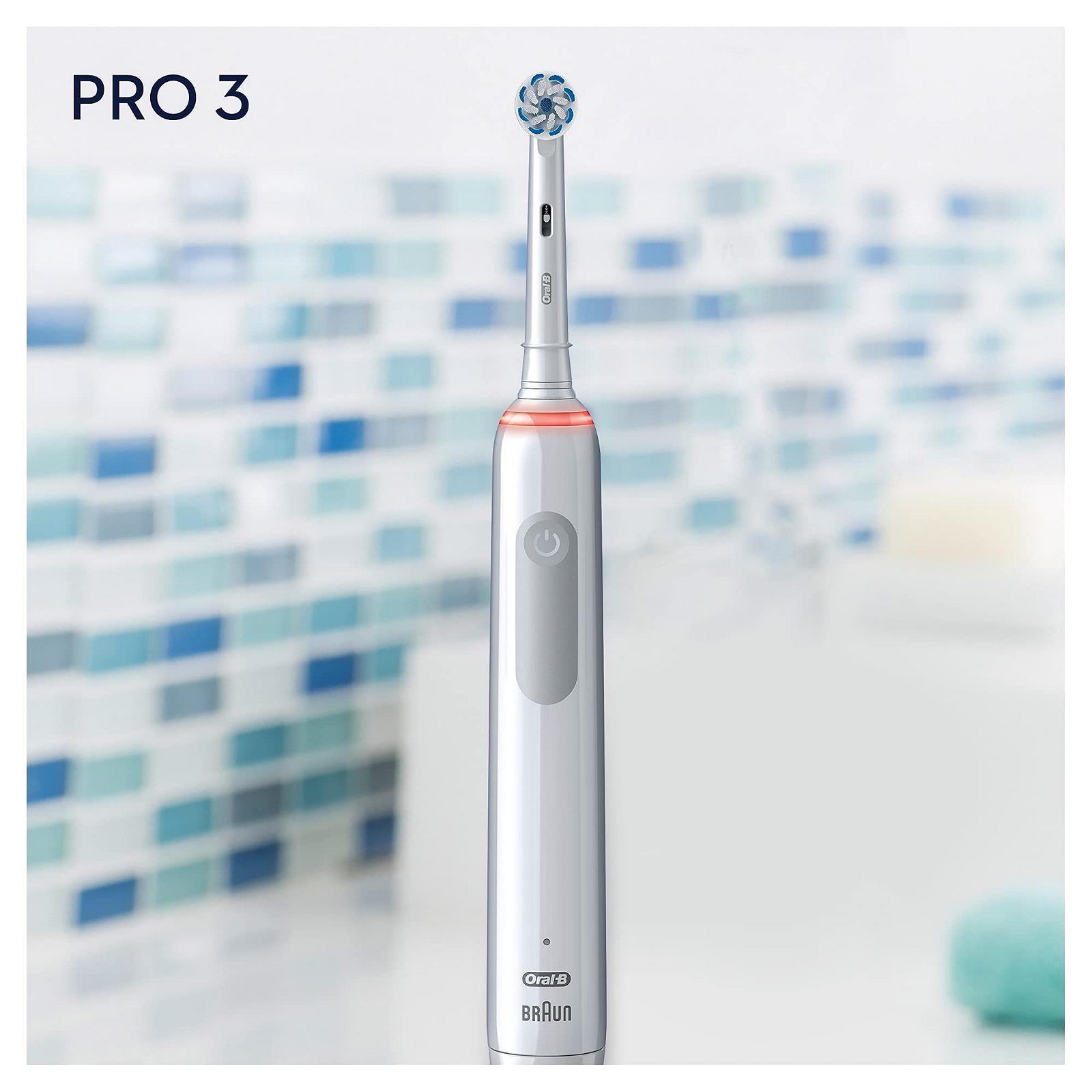 Електрична зубна щітка Oral-B Pro 3 3000 Датчик тиску 1 насадка Білий, фото №2
