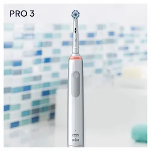 Електрична зубна щітка Oral-B Pro 3 3000 Датчик тиску 1 насадка Білий synthetic.ua - Фото 1