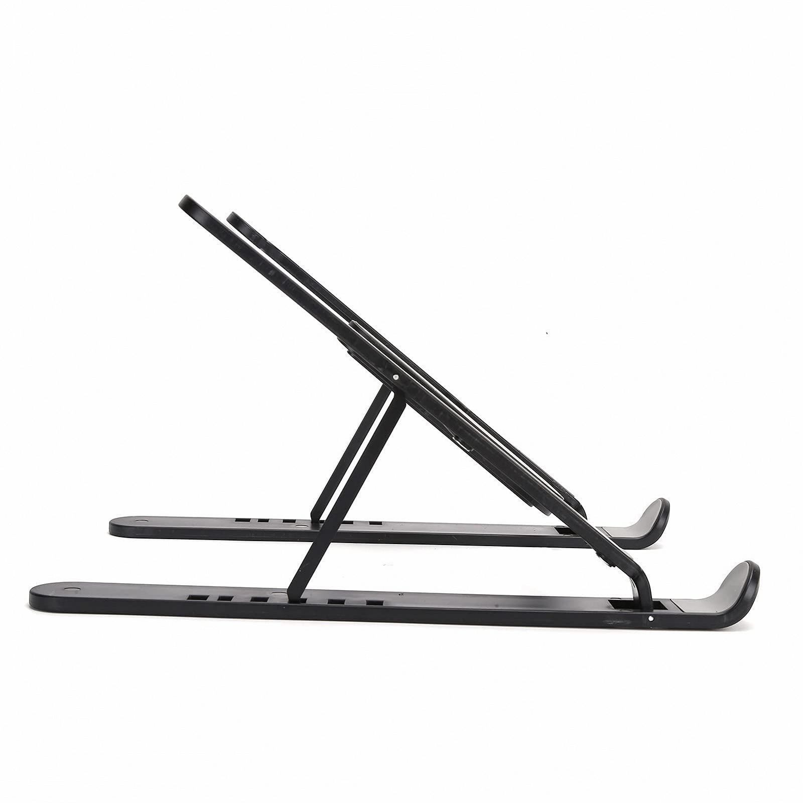 Підставка для ноутбука складна VBESTLIFE, 6 рівнів, для підйому на стіл, охолоджуючий кронштейн з сумкою для зберігання, чорна, фото №6