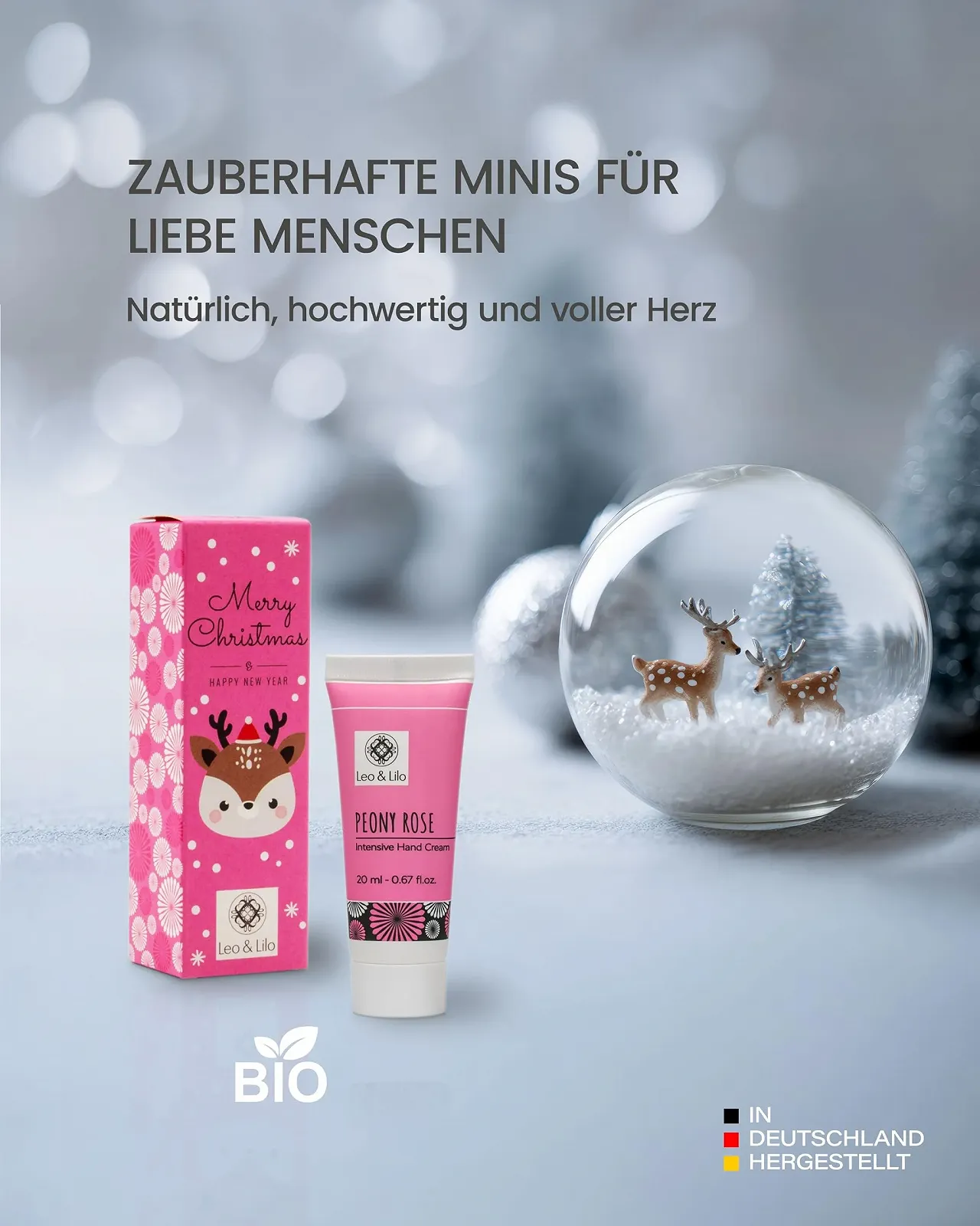 Крем для рук Leo & Lilo X-Mas Deer Rudi Набір - 6 індивідуально запакованих кремів для рук 20 мл, фото №3