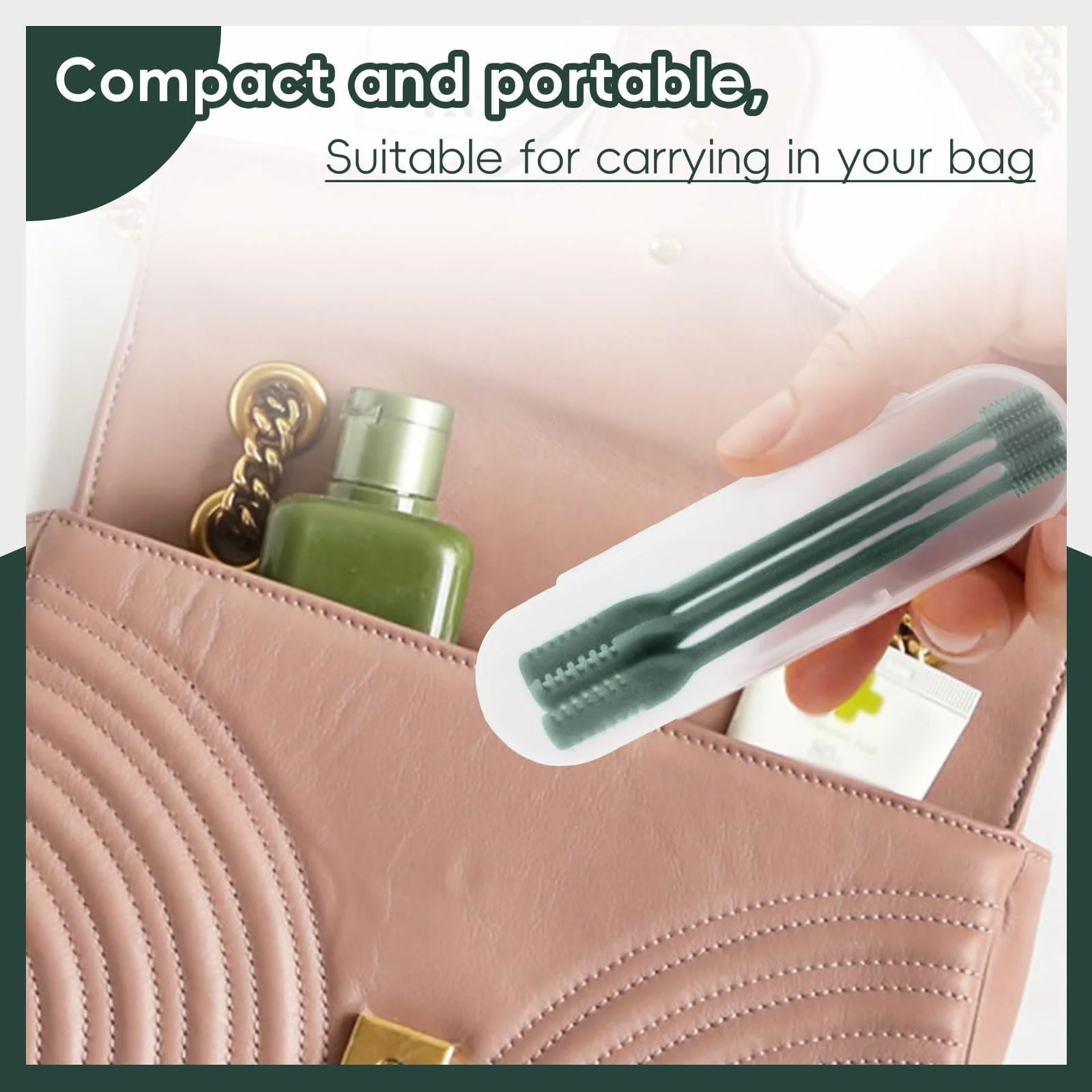 Тример для носа MMDOCO 2-в-1 2024 Ручний 360-градусний Зелений темний (3 штуки), фото №7