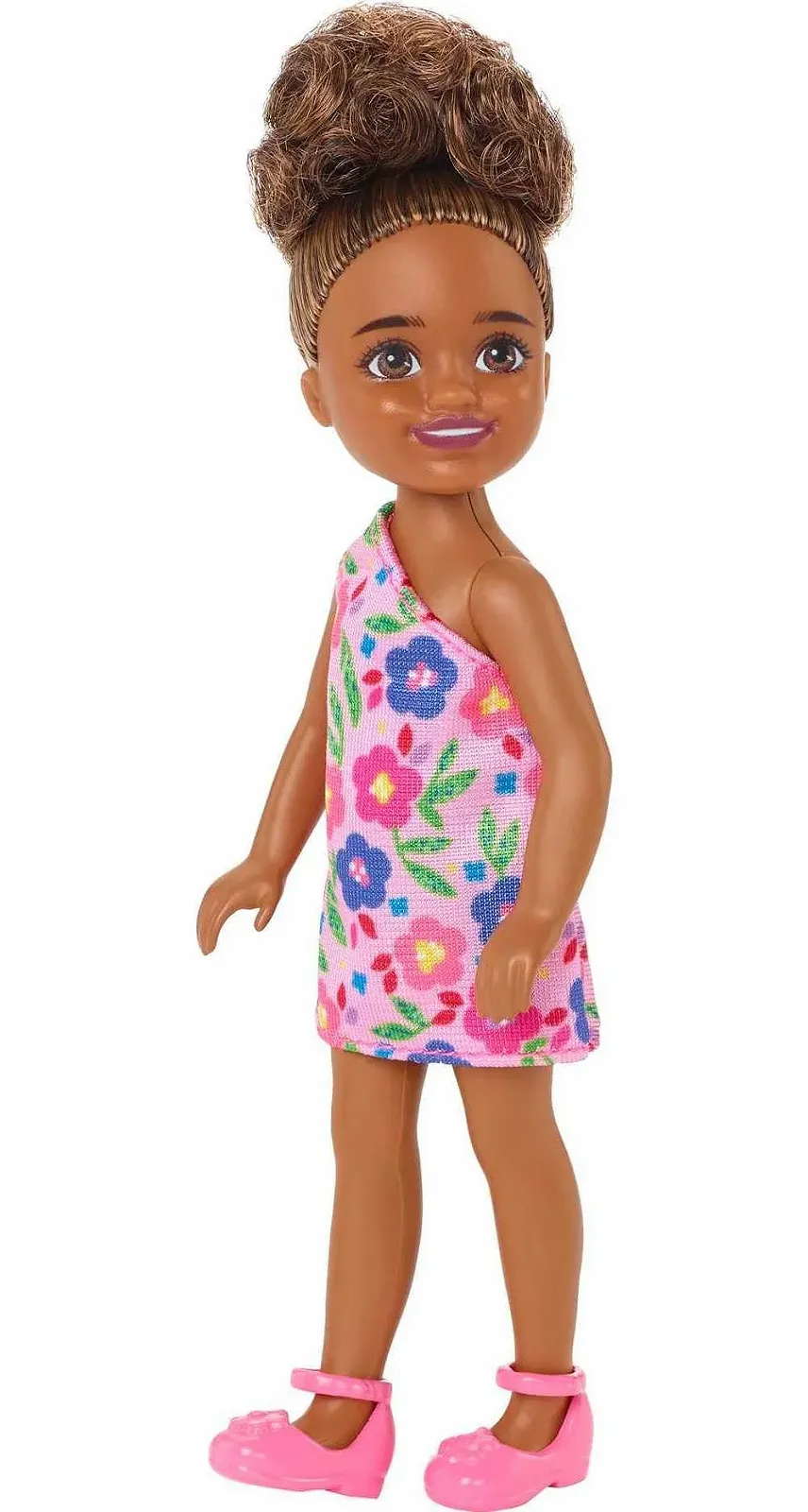 Кукла Barbie Chelsea Club HGT07 15 см Шарнирная Девочка Мулатка с розовыми цветами, фото №1