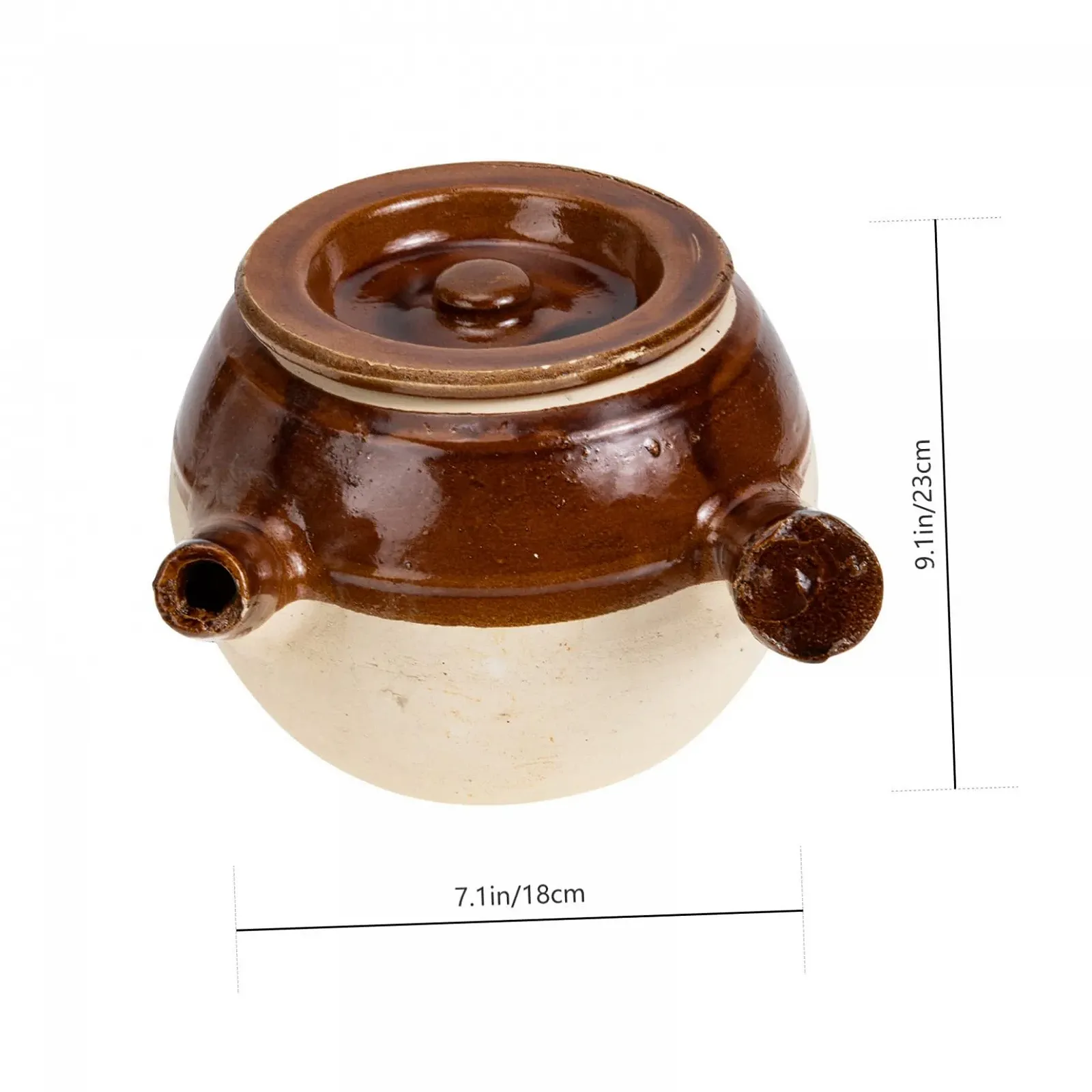 Горщик для запікання SOLUSTRE традиційний китайський керамічний термостійкий середній, фото №2