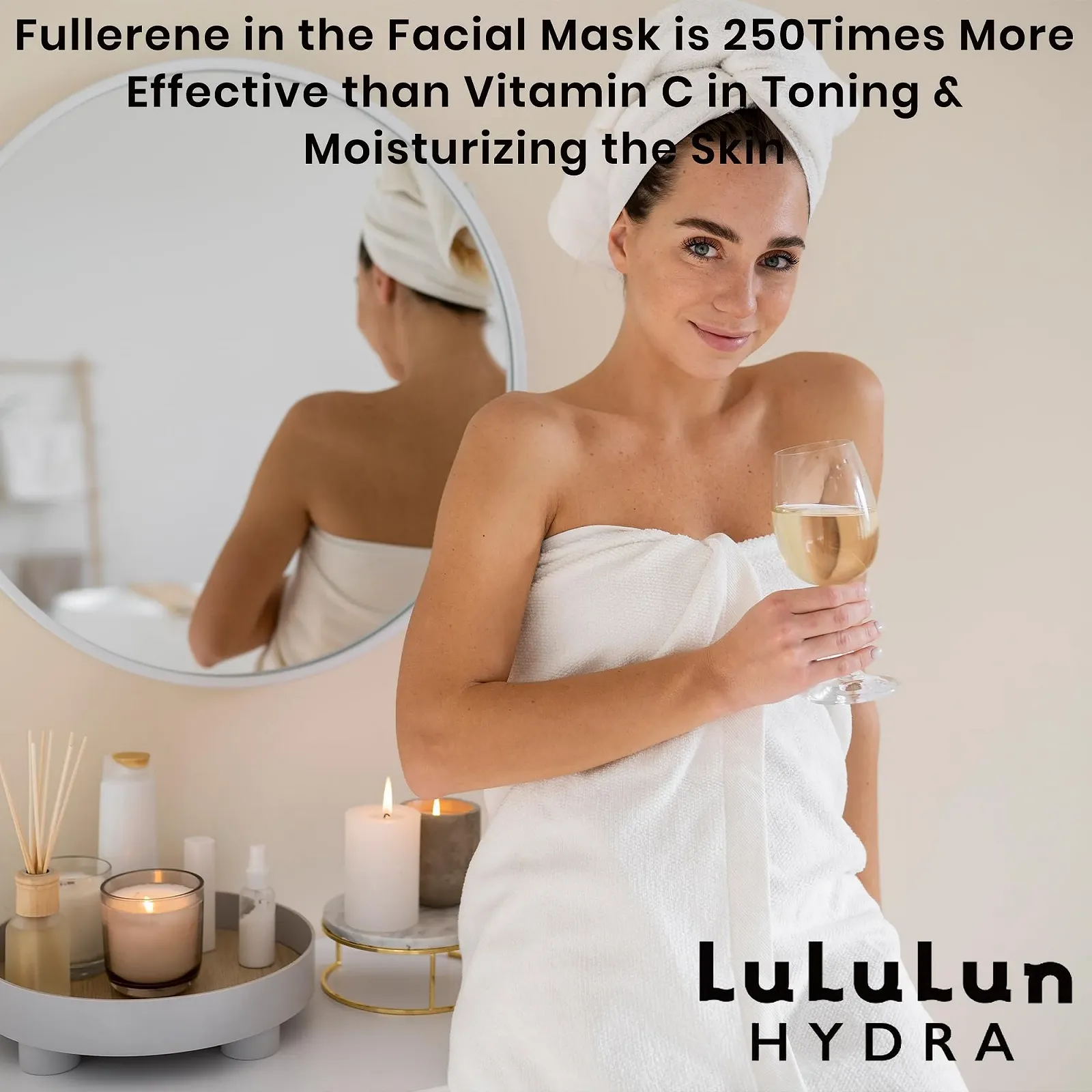 Тканинна маска Lululun Hydra-F 7 шт - Чорна тканина з ферментованим комплексом, фото №5