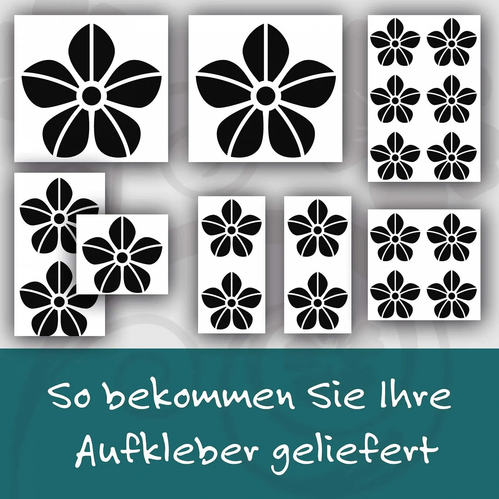 Наклейка на стену kleb-Drauf 19 Flowers Copper Glossy, фото №4