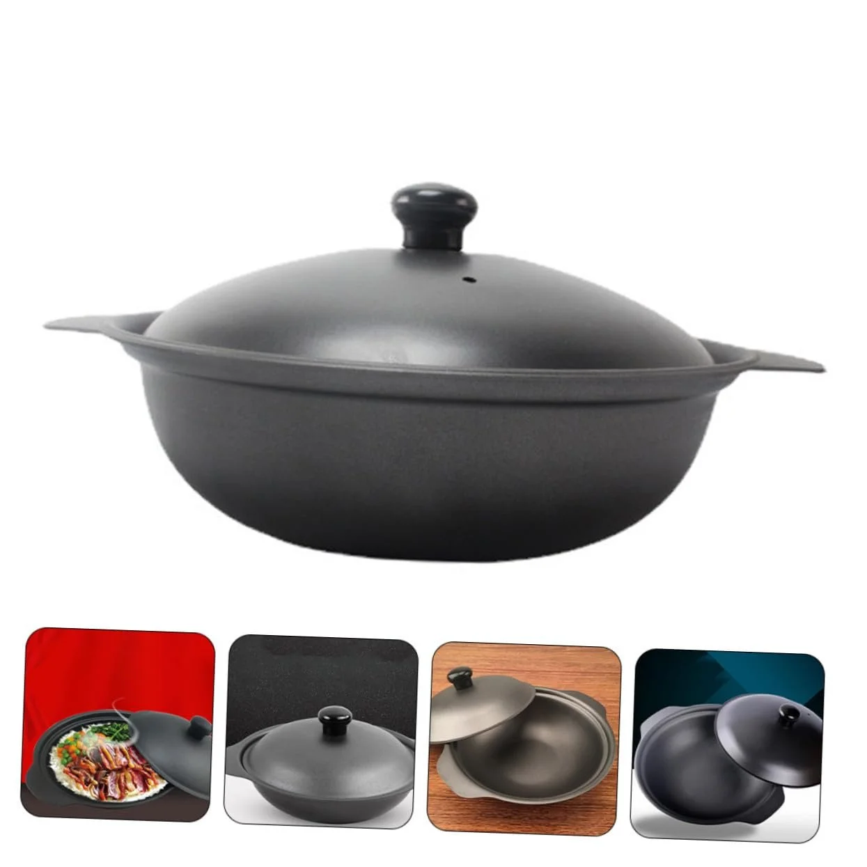 Каструля INOOMP Cast Iron з кришкою кислотостійка енергоощадна, фото №3