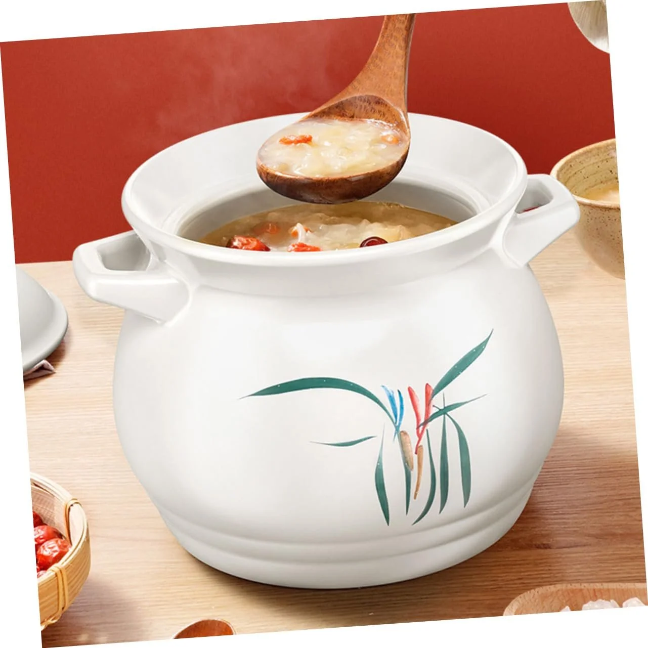 Кастрюля VALICLUD 2 л керамическая термостойкая с крышкой, фото №4