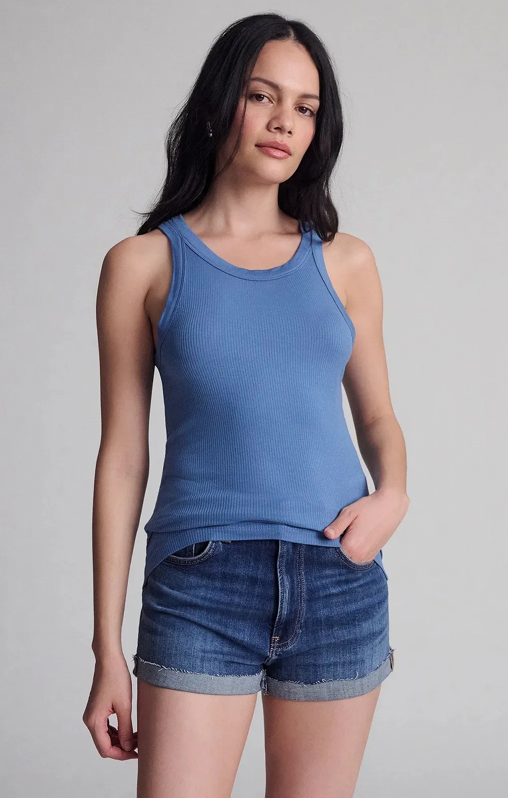 Женская футболка MAVI BASIC TANK TOP Dress Blue - XL, фото №1 Женская футболка MAVI BASIC TANK TOP Dress Blue - XL, фото №1