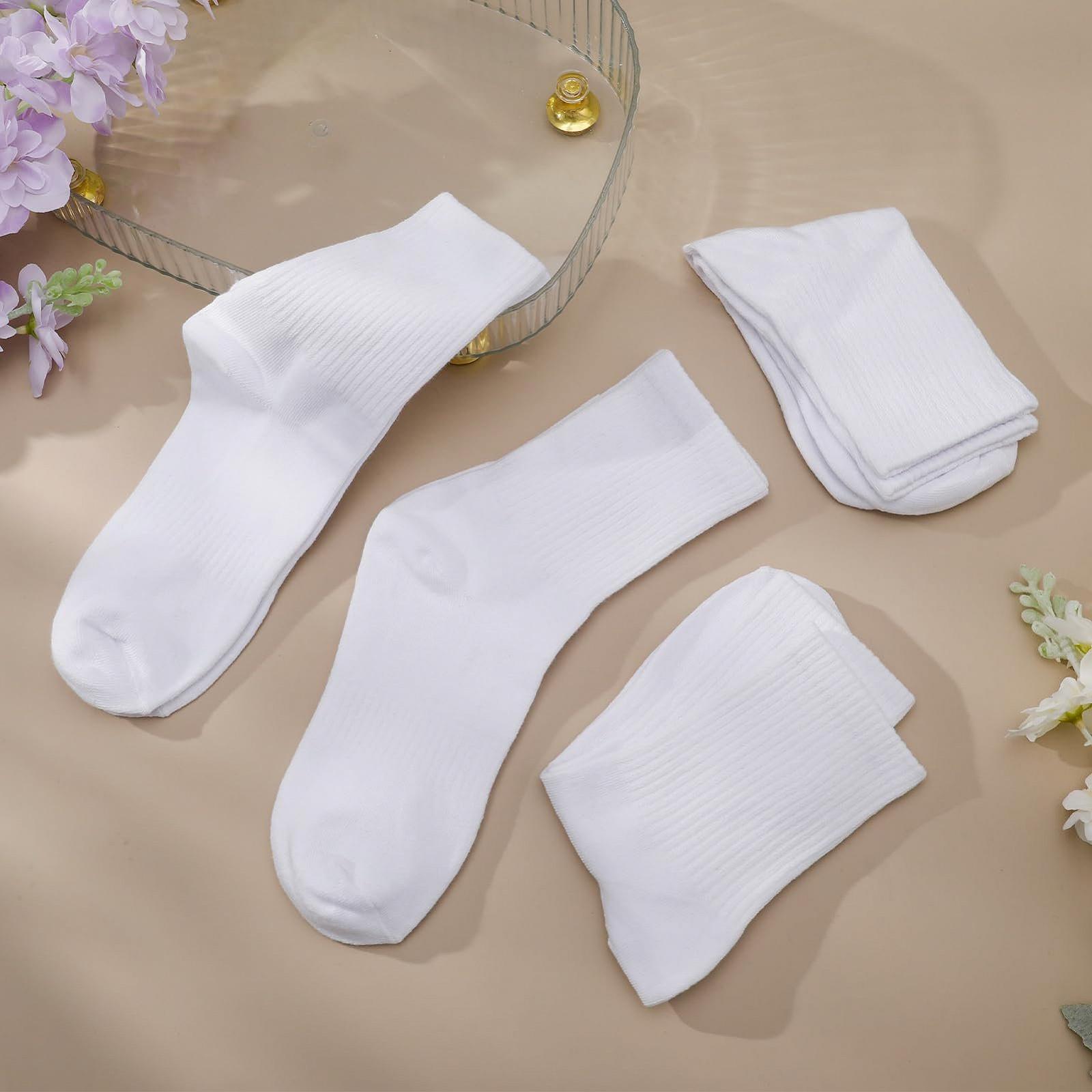 Теннисные носки 8 пар Мужские Женские Спортивные носки Белые, фото №7