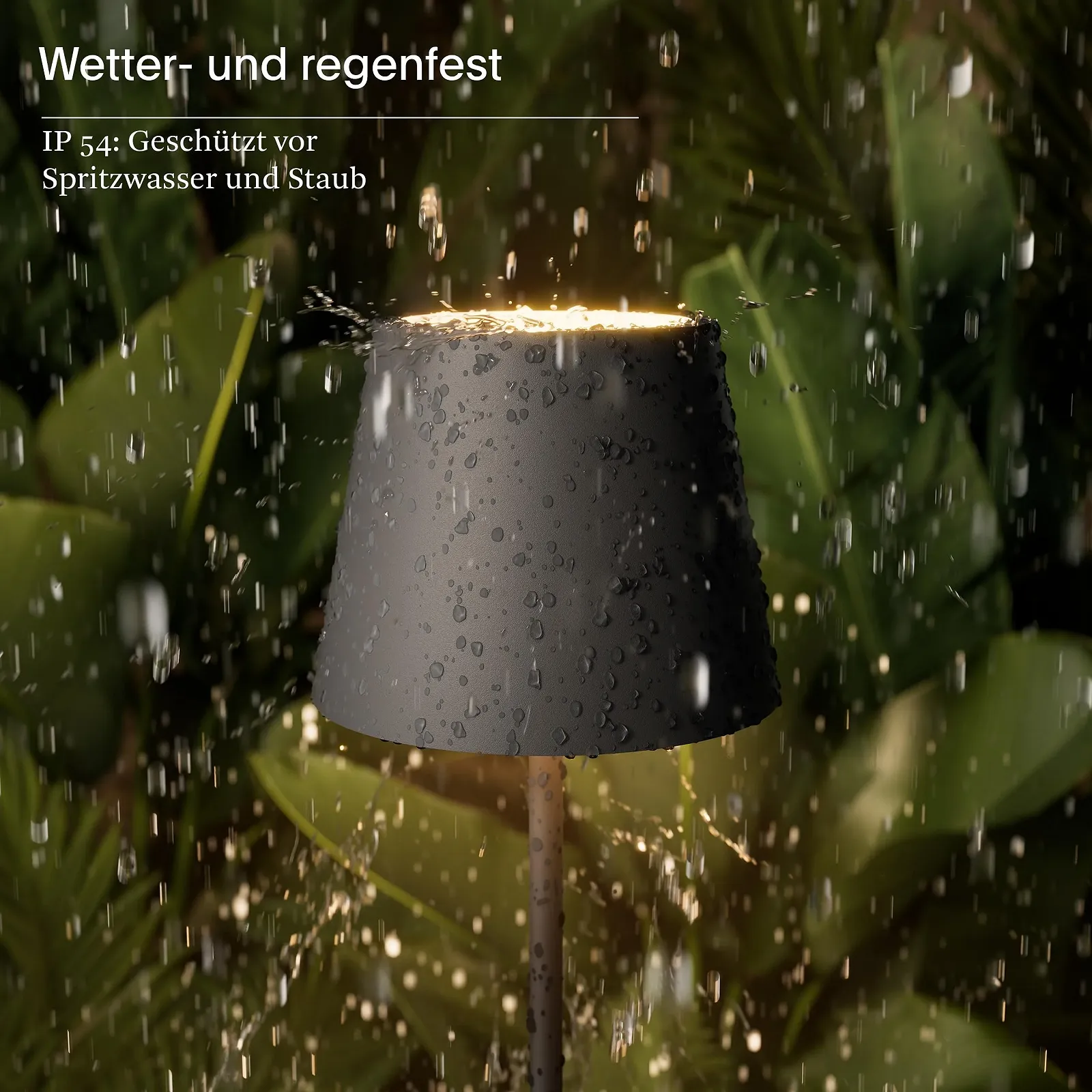 Настільна акумуляторна LED лампа SIGOR Nuindie 2.0 Димована IP54 Висота 38 см USB-C 12 год Графітовий сірий Упаковка 6 шт, фото №6