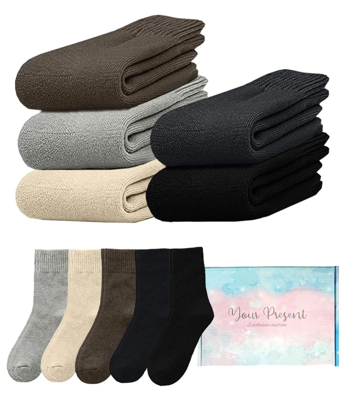 Термоноски Женские Мягкие Носки Теплые Носки Женские Толстые Зимние Носки Мягкие Женские Носки Зимние Вязаные Носки Дышащие Носки для сна Удобные Домашние Носки Хлопковые Разноцветные 35, фото №1