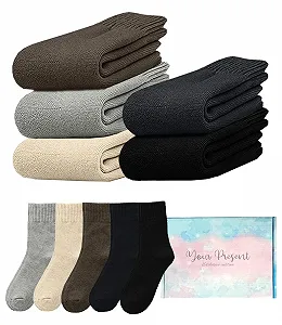 Термоноски Женские Мягкие Носки Теплые Носки Женские Толстые Зимние Носки Мягкие Женские Носки Зимние Вязаные Носки Дышащие Носки для сна Удобные Домашние Носки Хлопковые Разноцветные 35 - Фото 1