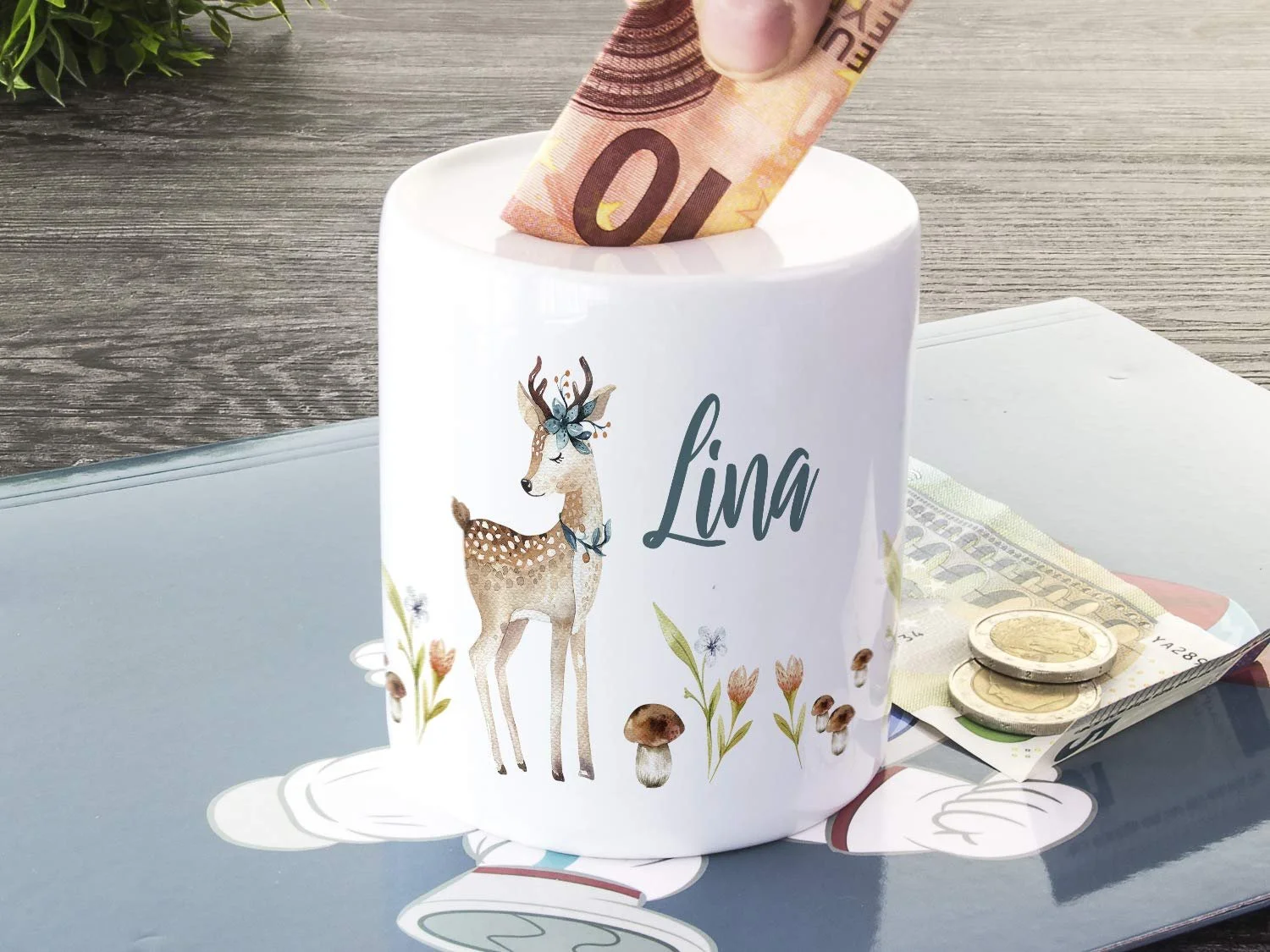 Скарбничка дитяча GrazDesign Unicorn Персоналізована, фото №4