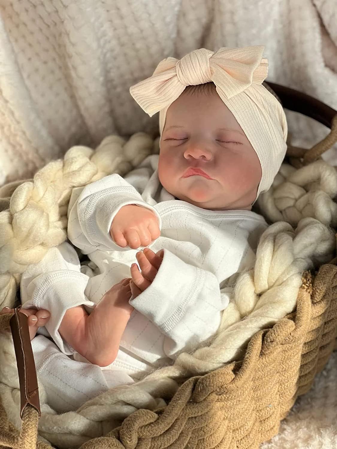 Кукла Anano Reborn 48 см Реалистичная Силиконовая Виниловая Кукла Девочка, фото №4