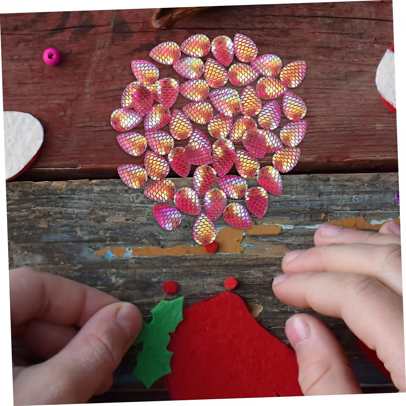 Стразы Капля воды Чешуя рыбы, набор 50 шт., фото №8