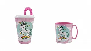 Набор Детский ALMACENESADAN Unicorn Микроволновая чашка 350мл и 430мл - Фото 1