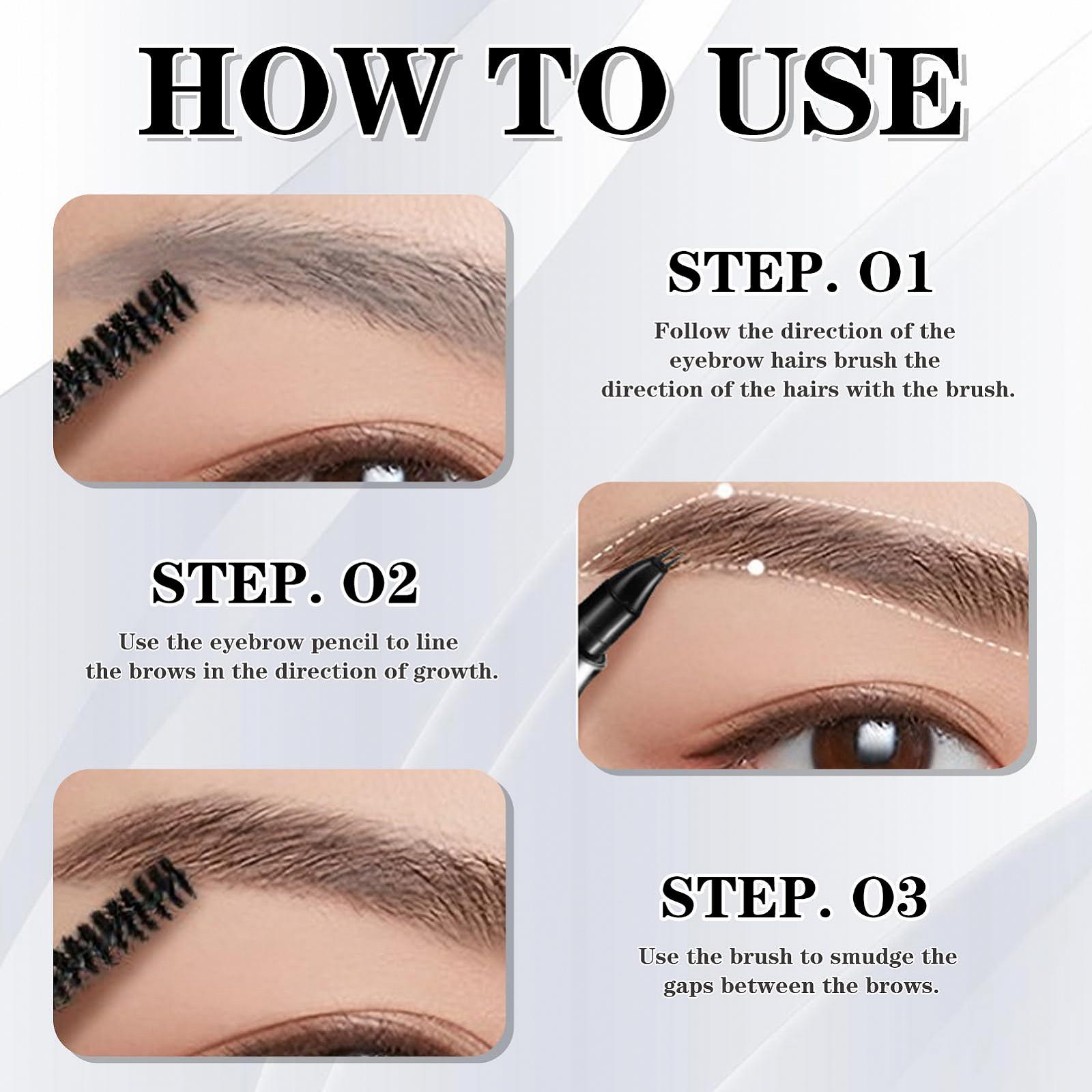 Олівець для брів Magic 2 Fork Tips Grey Brown, фото №4