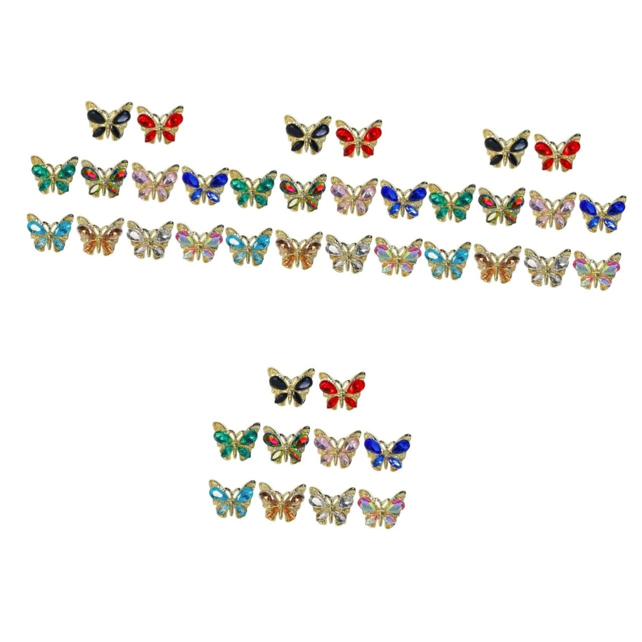 Подвеска для ногтей Healvian Бабочка 3D, 40 шт., фото №1