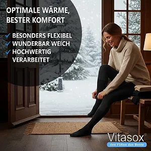 Шкарпетки з вовни Vitasox для жінок та чоловіків, для діабетиків, 2 пари synthetic.ua - Фото 1