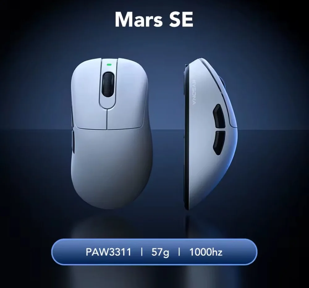 Ігрова мишка KYSONA Mars SE White PAW3311 24000DPI 1000Гц, фото №2