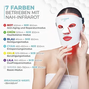 LED маска для лица Nourished Bodynskin 7-Colour с ближним инфракрасным излучением synthetic.ua - Фото 1