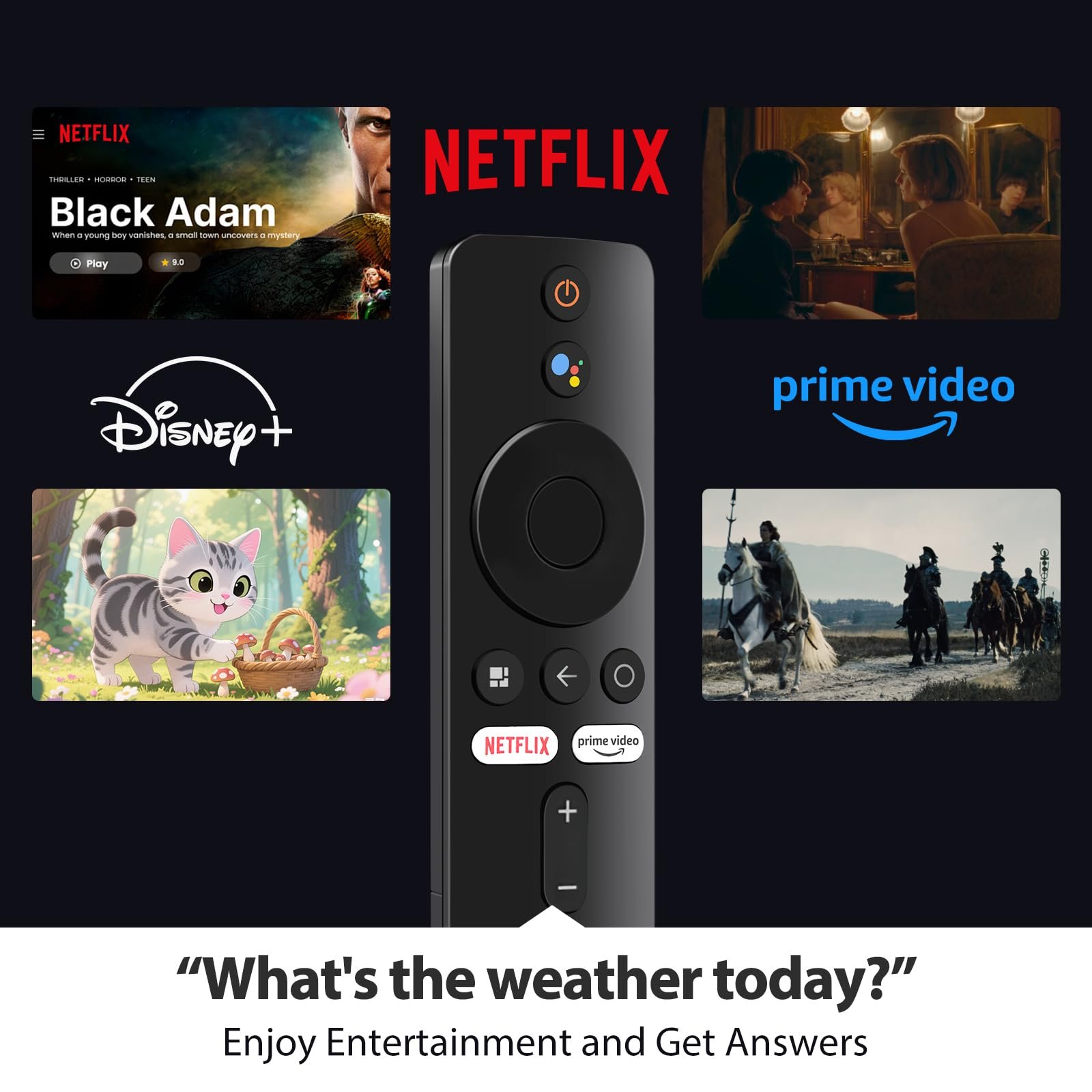 ТВ-стік Xiaomi 4K, Mi Streaming Android TV Stick, вбудований Chromecast, Bluetooth IR пульт дистанційного керування, сумісний з голосовим помічником Google, підтримка Dolby Atmos, Dolby Vision та DST HD, фото №3