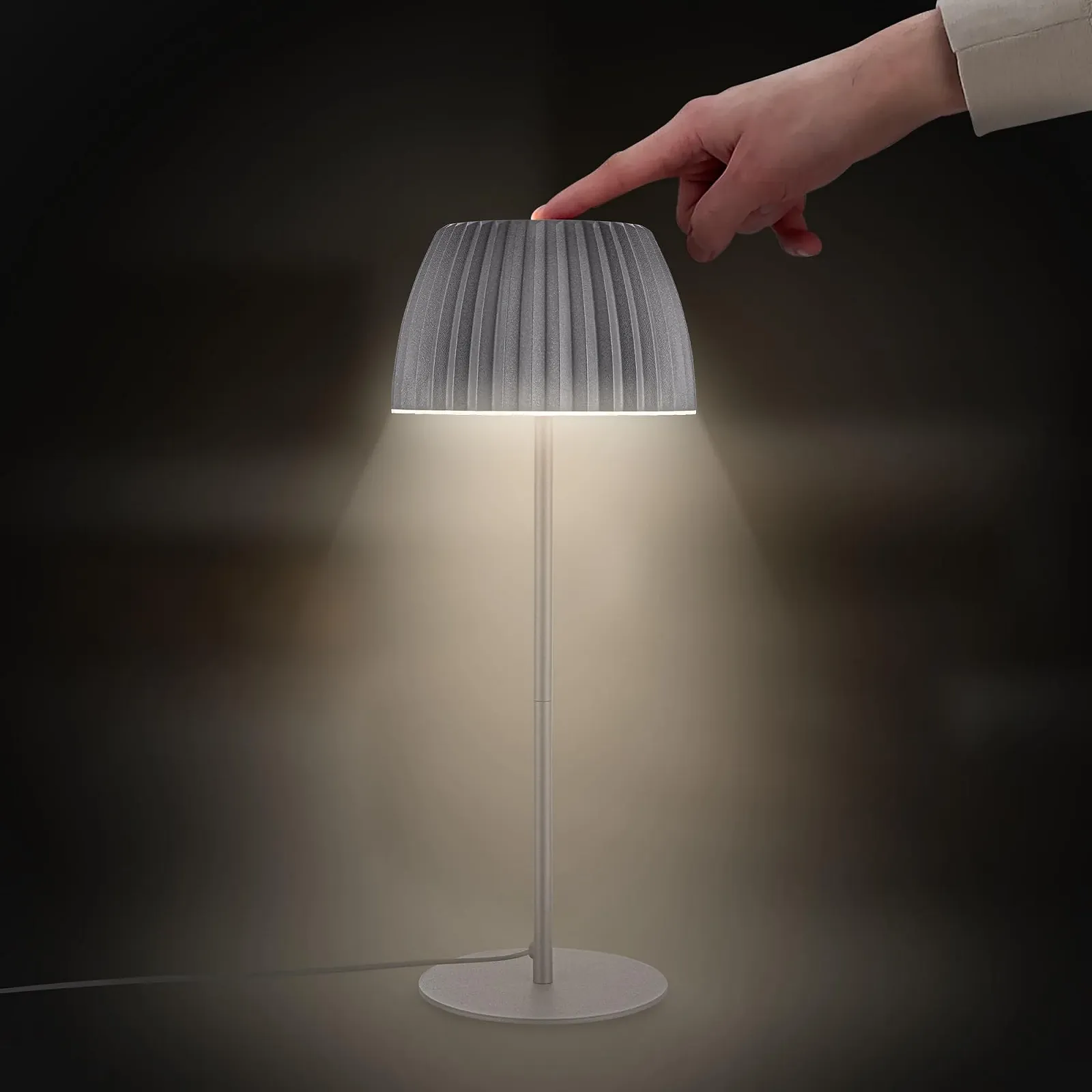 Настольная лампа BRILONER LED сенсорная регулируемая яркость теплый белый свет 14.3 x 36 см Антрацит, фото №6