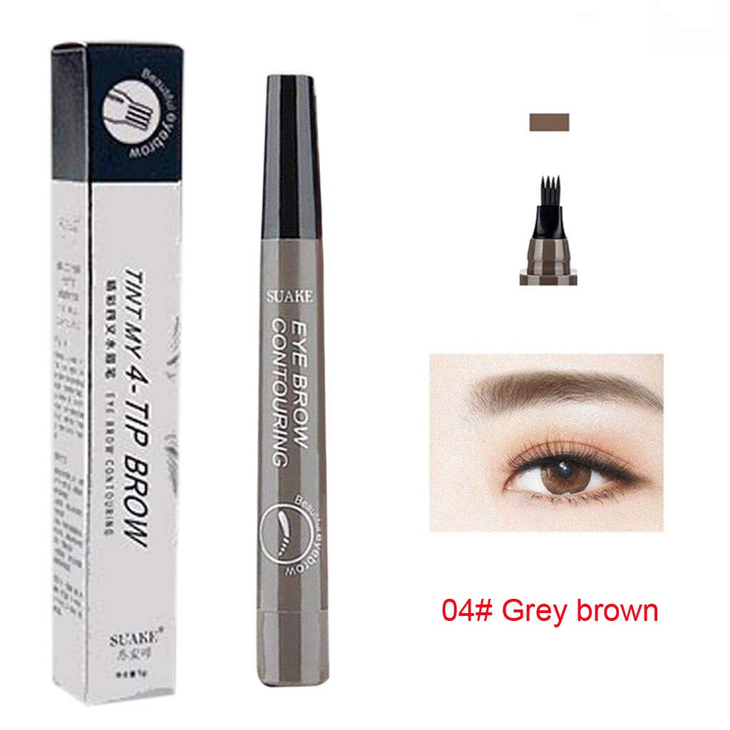 Карандаш для бровей Fork Eyebrow Waterproof Long Pen 5 мл Серо-коричневый 5 мл, фото №2