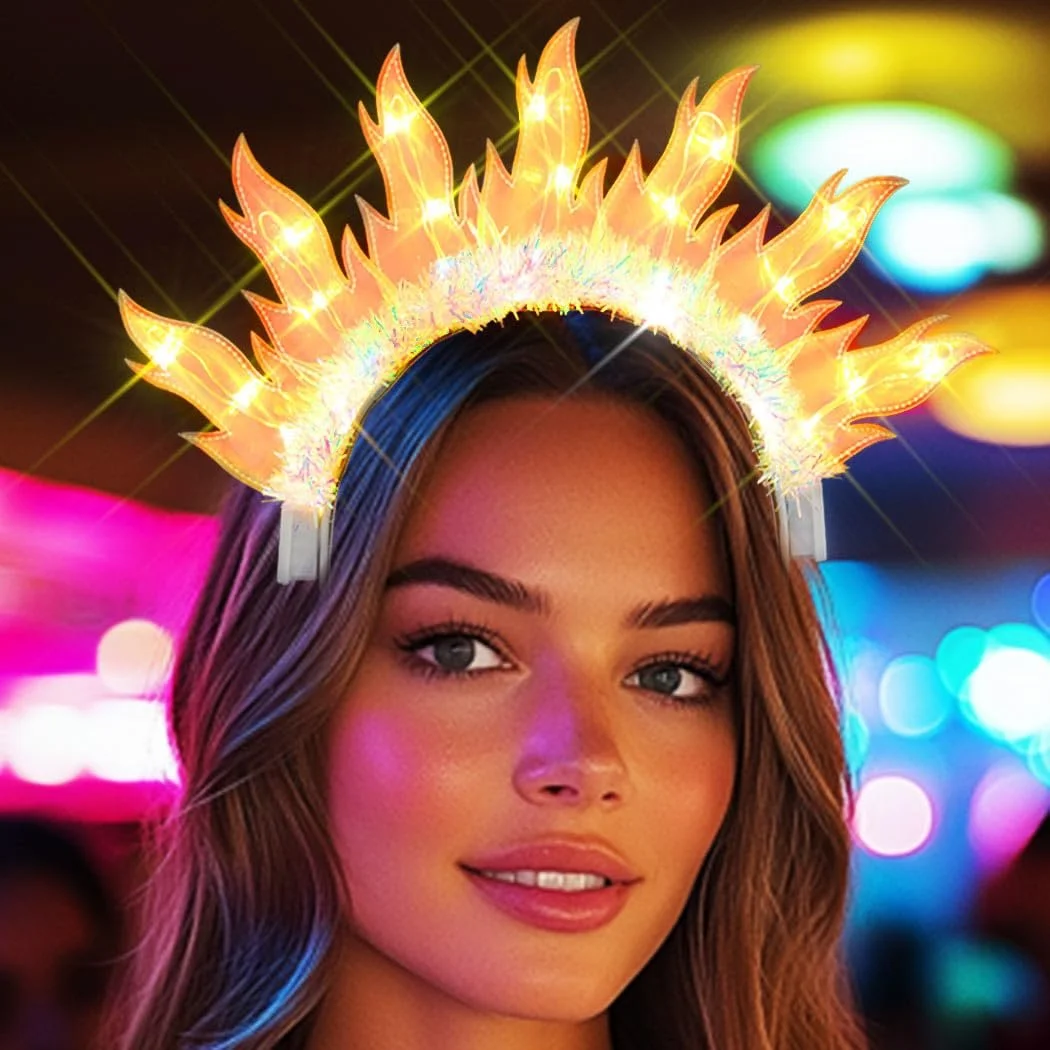 Обруч для волосся Святковий LED, фото №6