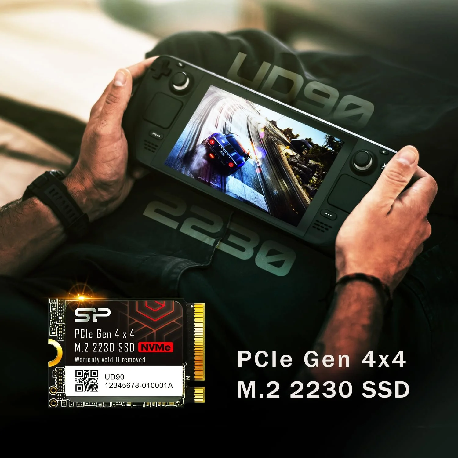 SSD Silicon Power UD90 SU01KGBP44UD9007MM 1 ТБ 2230 NVMe 4.0 Gen4 PCIe M.2 5,000/3,200 МБ/с, фото №2