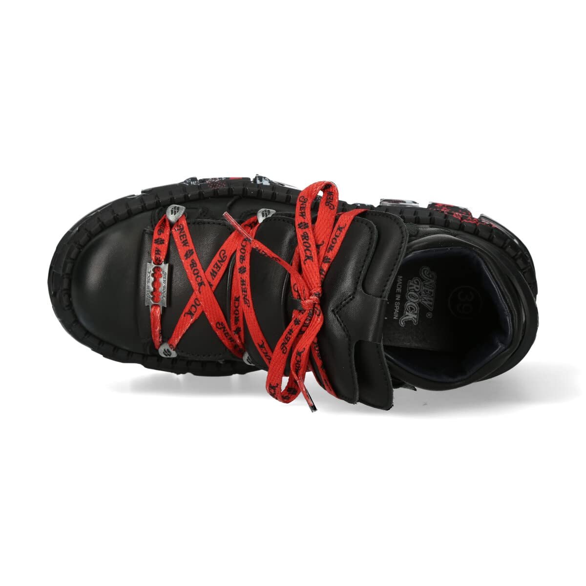 Черевики New Rock M.WALL106-C9 Унісекс Червоні Шнурки Чорні Шкіряні Унісекс, фото №8 Черевики New Rock M.WALL106-C9 Унісекс Червоні Шнурки Чорні Шкіряні Унісекс, фото №8