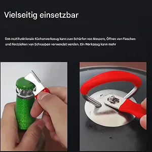 Точило для кухонних ножів з відкривачкою та викруткою металеве synthetic.ua - Фото 1