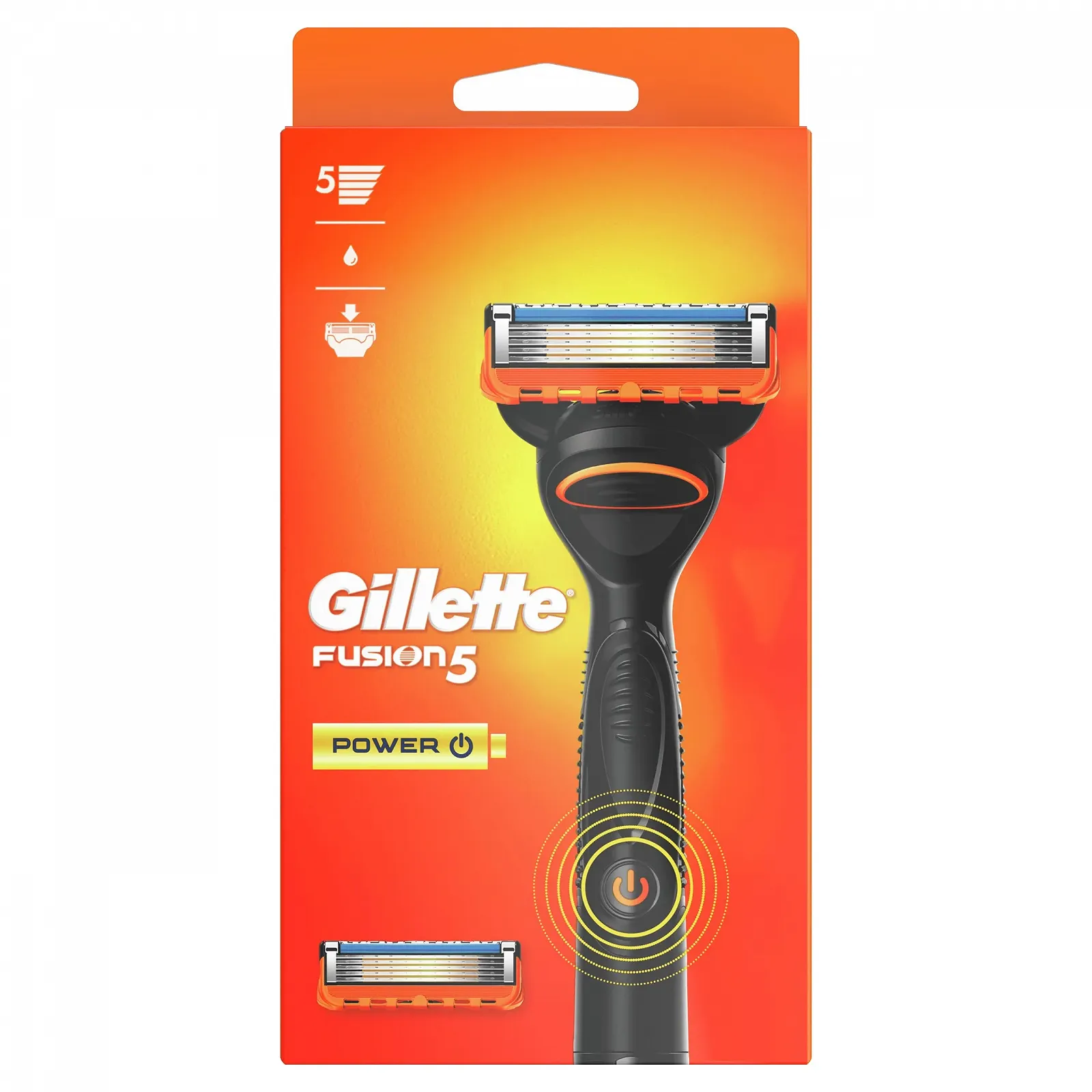 Триммер для бороды Gillette Fusion 5 1 бритва 1 кассета 5 лезвий с точным триммером, фото №1