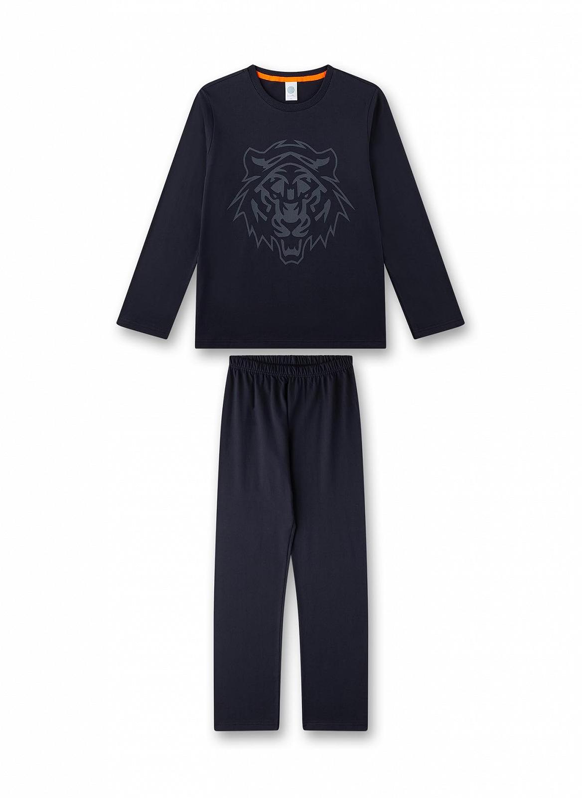Пижама Sanetta для мальчиков, длинная, темно-синяя, фото №1